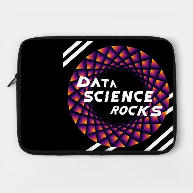 Data Science Rocks, Black Red Yellow, Laptop Sleeve, Teepublic