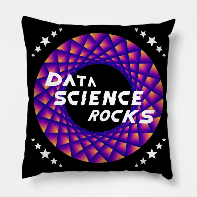 Data Science Rocks, Blue Red Yellow, Throw Pillow