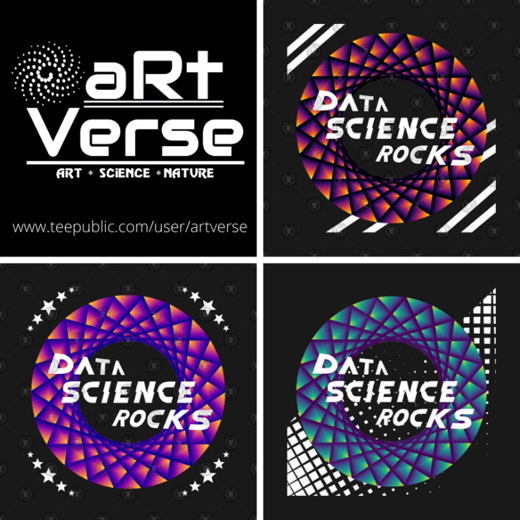 Data Science, Rocks, Racing, Logo, artverse, teepublic, sport, stripes, stars, graphic design, hafltone effect, maurer rose, R programming, Viridis, Plasma, Inferno, R, R Studio, data analytics, Data art, math art, code art, fashion, tanzelle oberholster