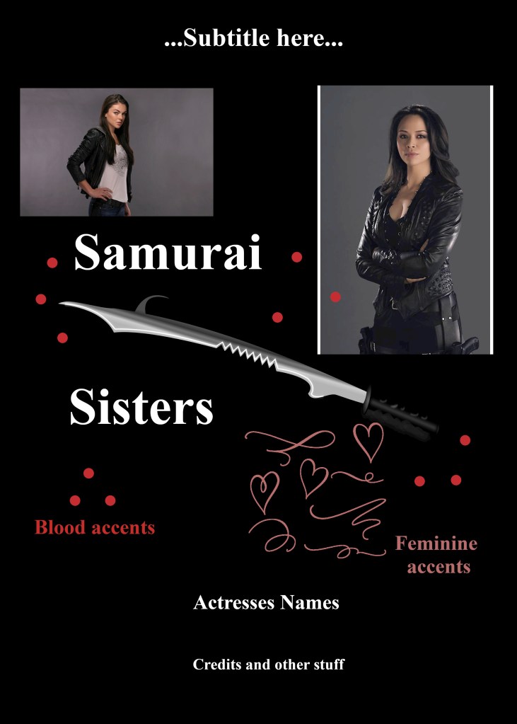 Graphic Design Challenge Movie Poster Samurai Sisters Concept Plan Layout