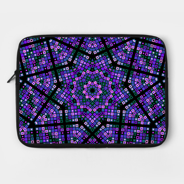 Star Burst Kaleidoscope | Nonagon Blue Green Pink Laptop Case. data science, data, data nerd, data analytics, computer science, computer programming, software engineer, big data, artificial intelligence, machine learning, artverse, tanzelle oberholster, teepublic