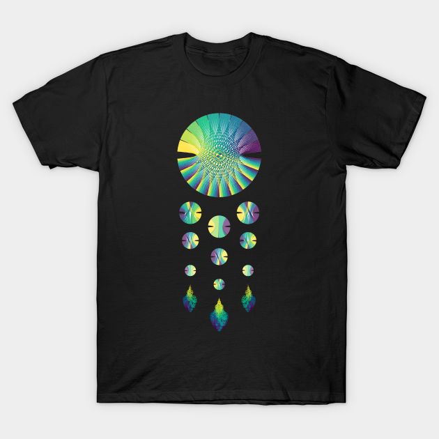 Dream Catcher | Peacock Blue Green Yellow Black T-Shirt. data science, data, data nerd, data analytics, computer science, computer programming, software engineer, big data, artificial intelligence, machine learning, artverse, tanzelle oberholster, teepublic